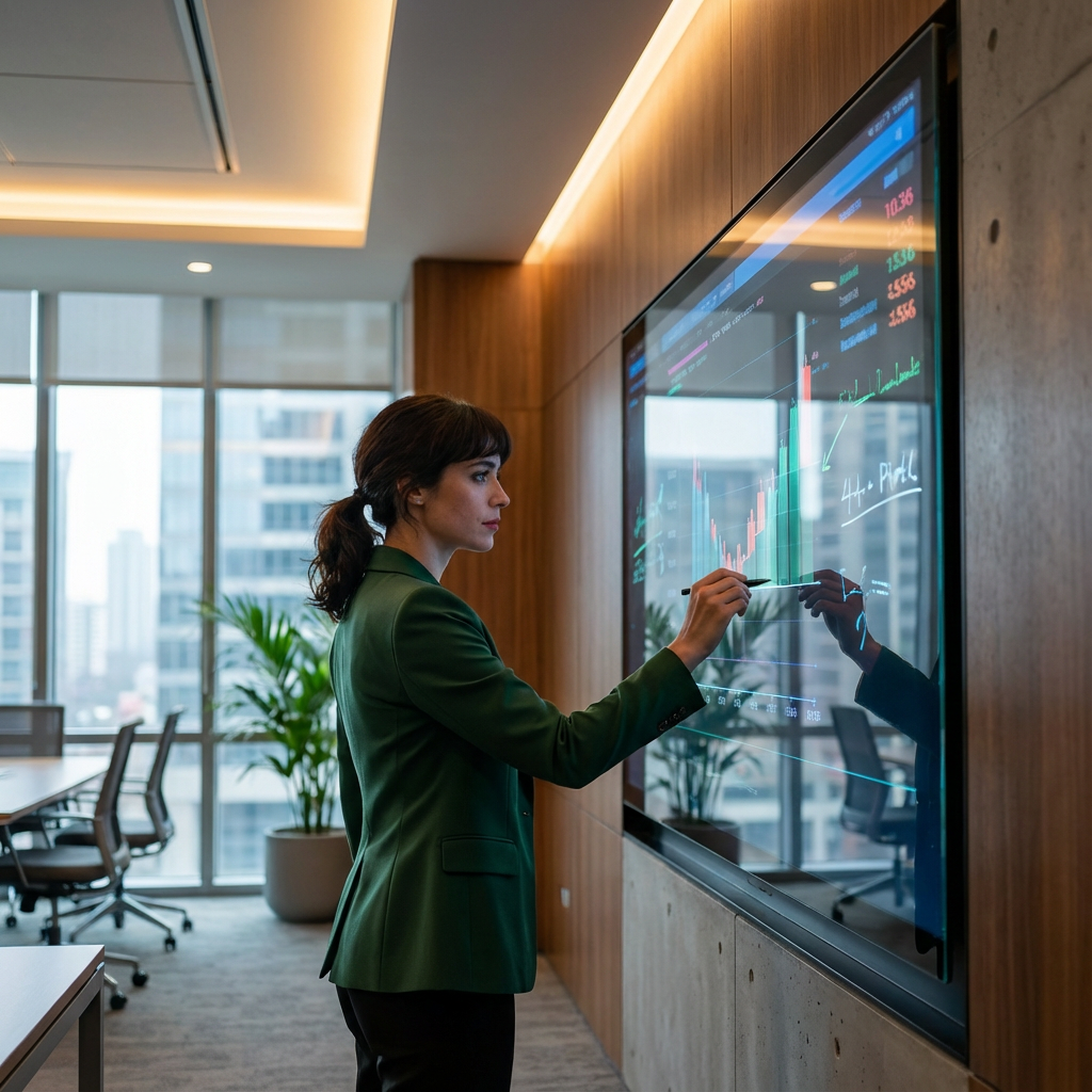 Team member presenting